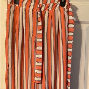 Coral and Navy Blue Pants